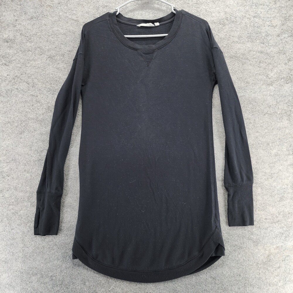 Athleta Shirt Womens XS Black Long Sleeve Activewear